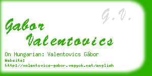 gabor valentovics business card